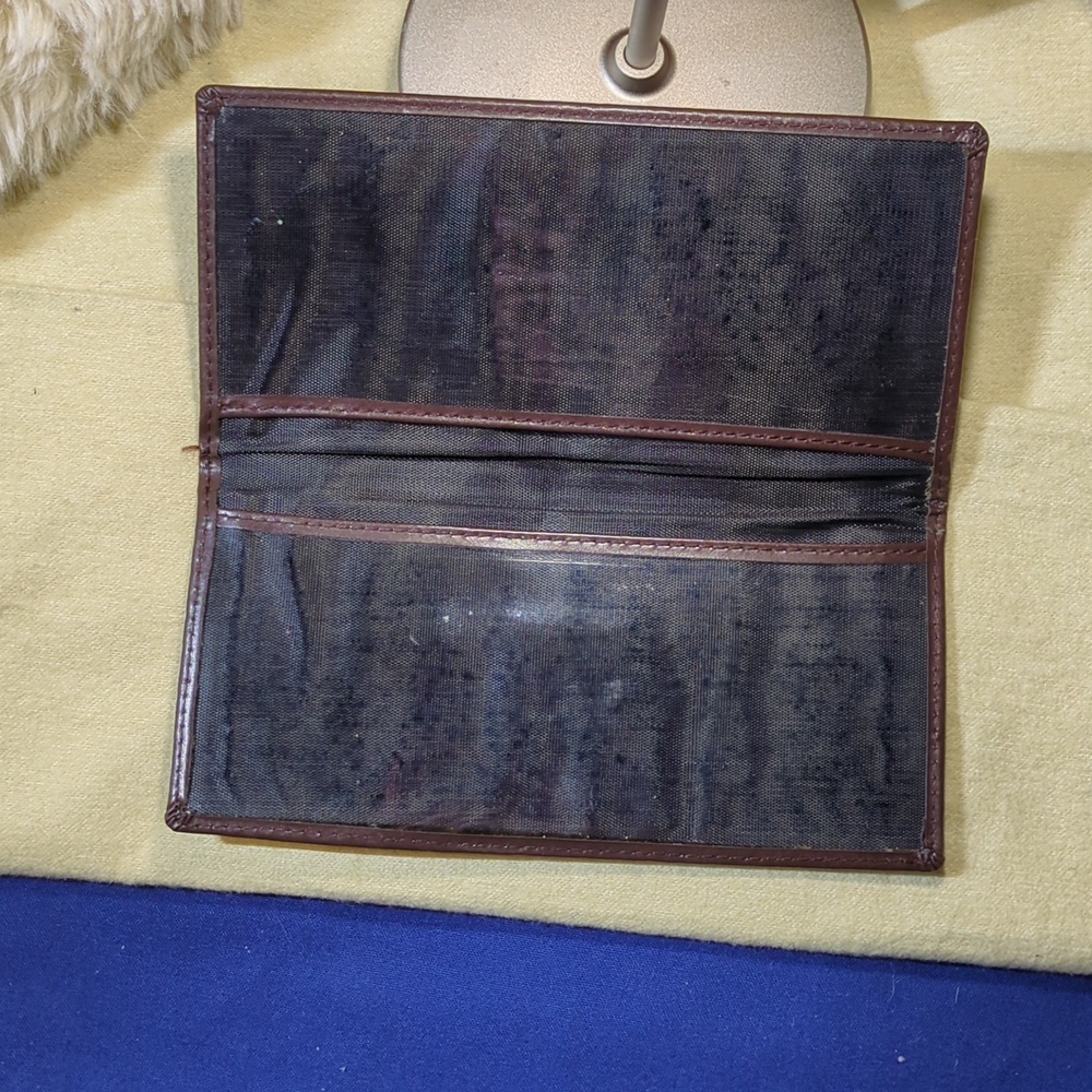 Vintage Fendi Brown/Gold Zucca Continental Wallet / FFCharm/CheckBook Insert$250 - Picture 8 of 14